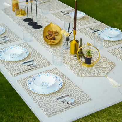 Floral Hive Stem Brown Table Set