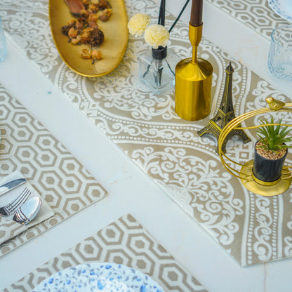 Floral Hive Stem Brown Table Set